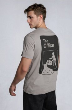 Бавовняна футболка з коротким рукавом The Office - сірий