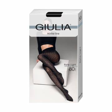 Фантазийные колготки женские Giulia Rete Light, 80 DEN, Nero, размер 3 Фантазийные колготки женские Giulia Rete Light, 80 DEN, Nero, размер 3