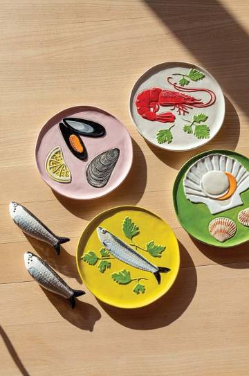 Набор тарелок &k amsterdam Plate de la mer set 4 шт Набор тарелок &k amsterdam Plate de la mer set 4 шт