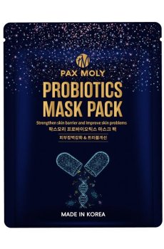 Тканевая маска для лица Pax Moly Probiotics Mask Pack с пробиотиками, 25 мл