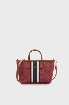 Женская красная сумка с узором MONOPLAY Красный ONESIZE Tommy Hilfiger AW0AW18389