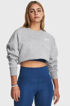 Женский серый свитшот Essential Flc OS Crew Серый L Under Armour 1379475-012