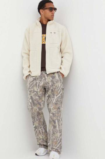 Флисовая кофта Dickies цвет бежевый однотонная