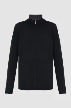 Мужской черный шерстяной кардиган Черный 3XL Karl Lagerfeld 544399.655004;990