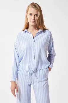Женская голубая рубашка MANAE Голубой XL Etam 6523768
