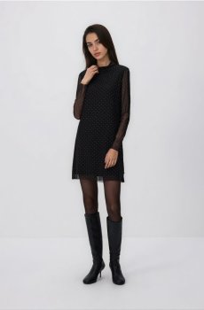 Reserved - Сукня з декоративними аплікаціями - чорний - 957GA-99X