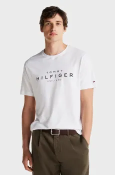 Мужская белая футболка BIG HILFIGER TEE Белый XL Tommy Hilfiger MW0MW37448