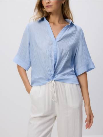 Reserved - Сорочка з ефектом складок - світло-блакитний - 256GC-50X