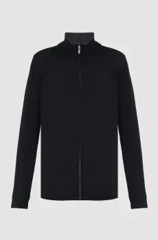 Мужской черный шерстяной кардиган Черный S Karl Lagerfeld 544399.655004;990