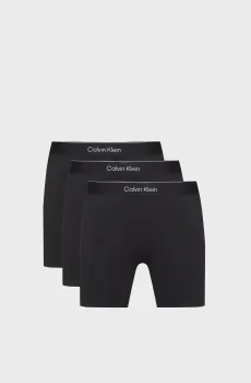Мужские черные боксеры (3 шт) BOXER BRIEF Черный S Calvin Klein LV00NB4394