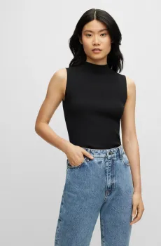 Женский черный топ Черный L BOSS 50473237;001