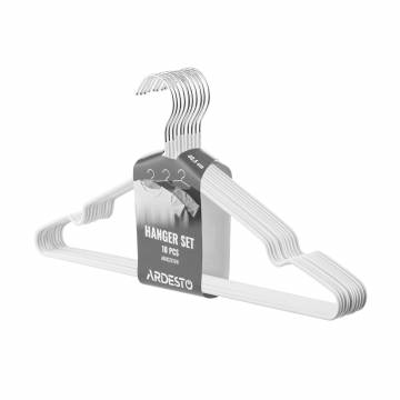 Набор вешалок Ardesto металлические, белые, 40.5 см, 10 шт (ARHC2810W) Набор вешалок Ardesto металлические, белые, 40.5 см, 10 шт (ARHC2810W)