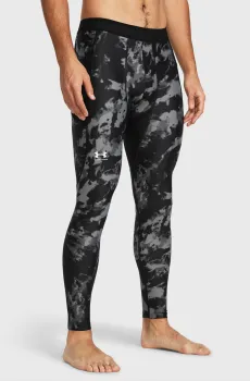 Мужские черные тайтсы UA HG IsoChill Prtd Leggings Черный S Under Armour 1383777-001