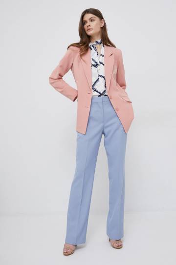 Пиджак Dkny цвет розовый однобортный однотонная Пиджак Dkny цвет розовый однобортный однотонная