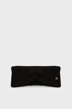 Женская черная повязка TH TIMELESS HEADBAND Черный ONESIZE Tommy Hilfiger AW0AW16635
