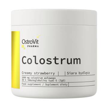 Молозиво OstroVit Pharma Colostrum со вкусом сливочной клубники, 1000 мг, 100 г