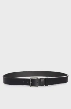 Мужской черный кожаный ремень TATE BELT Черный 85 Pepe Jeans PM021028
