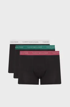 Мужские черные боксеры (3 шт) TRUNK METALLIC WB Черный XL Tommy Hilfiger UM0UM03411