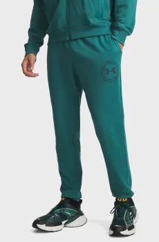 Мужские зеленые спортивные брюки UA Rival LW Graphic Jogger-GRN Зеленый XL Under Armour 6014688-338