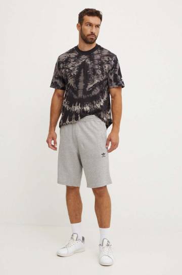 Хлопковые шорты adidas Originals цвет серый меланж IY8517 Хлопковые шорты adidas Originals цвет серый меланж IY8517