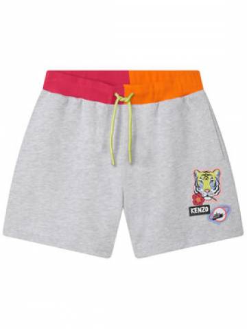 Kenzo Kids Шорти з тканини K14247 S Сірий Regular Fit Kenzo Kids Шорти з тканини K14247 S Сірий Regular Fit
