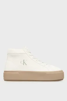 Женские белые замшевые хайтопы FLATFORM Белый 37 Calvin Klein YW0YW01931