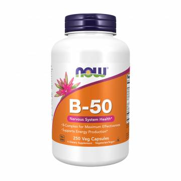 Комплекс витаминов группы B NOW Foods B-50, 250 капсул Комплекс витаминов группы B NOW Foods B-50, 250 капсул