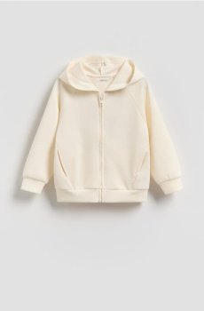 Reserved - Худі з капюшоном з модалу - кремовий - 910HV-01X