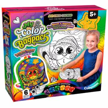 Набір для розфарбовування Danko toys My color bagpack Рюкзак-розмальовка сова у шапці (CBP-01-02) Набір для розфарбовування Danko toys My color bagpack Рюкзак-розмальовка сова у шапці (CBP-01-02)