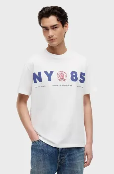 Мужская белая футболка RLX CREST 1985 SS TEE Белый L Tommy Jeans DM0DM23186