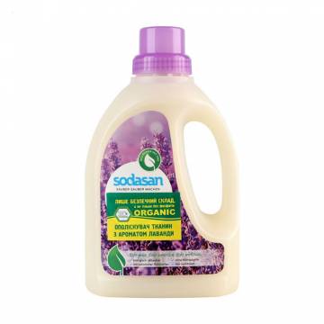 Ополаскиватель для тканей Sodasan Fabric Softener Лаванда, для быстрой глажки, 20 стирок, 750 мл