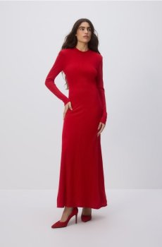 Reserved - Вовняна сукня - червоний - 921IB-33X