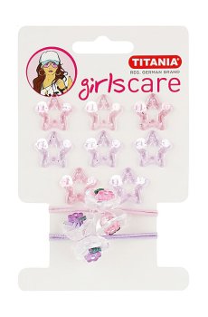 Набор аксессуаров для волос Titania (заколка, 8 шт + резинка, 2 шт) (8006)