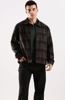 Calvin Klein Jeans Men Spread Collar Checked Tailored Jacket