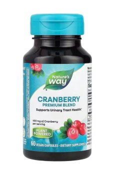 Клюква Natures Way Cranberry 400 мг, 60 веганских капсул