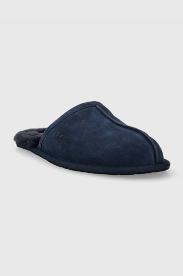 Замшевые тапочки UGG Scuff цвет синий 1101111