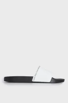 Мужские белые слайдеры POOL SLIDE RUBBER Белый 44 Calvin Klein HM0HM00981