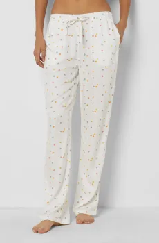 Женские белые брюки в горошек PACCA Белый L Etam 6543225