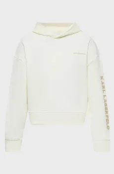 Женское белое худи EMBROIDERY DETAIL Белый L Karl Lagerfeld B2W20003