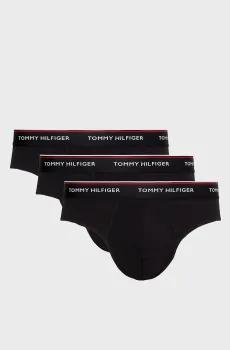 Мужские черные брифы (3 шт) Черный S Tommy Hilfiger 1U87903766