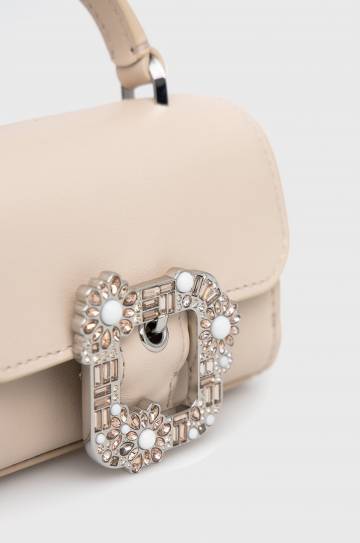 Кожаная сумочка Kate Spade цвет бежевый Кожаная сумочка Kate Spade цвет бежевый