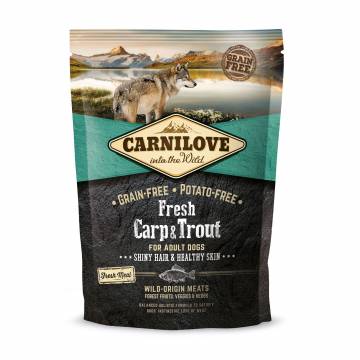 Сухой корм для взрослых собак всех пород Carnilove Fresh Carp & Trout с карпом и форелью, 1.5 кг Сухой корм для взрослых собак всех пород Carnilove Fresh Carp & Trout с карпом и форелью, 1.5 кг