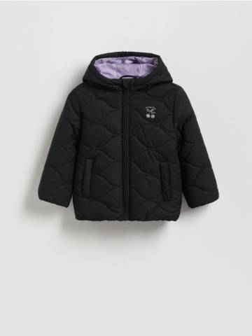 Reserved - Стьобана куртка з капюшоном - чорний - 183EX-99X