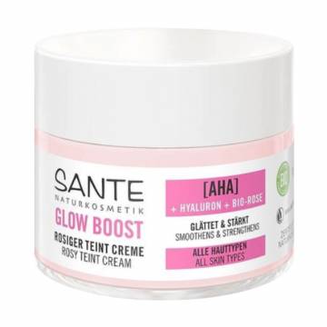 Уценка! Дневной биокрем для лица Sante Glow Boost Rosy Teint Cream с АНА и гиалуроновой кислотами и розой, 50 мл Уценка! Дневной биокрем для лица Sante Glow Boost Rosy Teint Cream с АНА и гиалуроновой кислотами и розой, 50 мл
