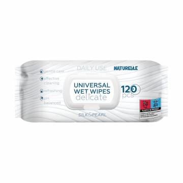 Влажные салфетки Naturelle Universal Wet Wipes Delicate Silk & Pearl, 120 шт Влажные салфетки Naturelle Universal Wet Wipes Delicate Silk & Pearl, 120 шт