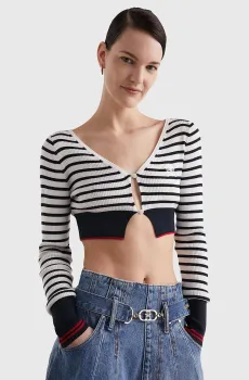 Женский кардиган в полоску THL BRETON STRIPE Разноцветный M Tommy Hilfiger WW0WW37709