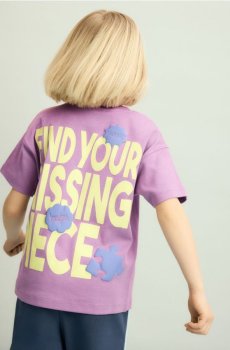 Reserved - Футболка з принтом на спині - лавандовий - 038HU-04X