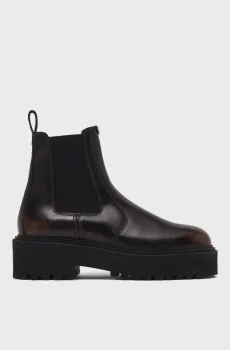 Женские темно-коричневые кожаные челси Коричневый 37 MAJE MFACH00817_Dark brown