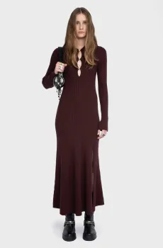 Женское бордовое шерстяное платье Lysaya Бордовый S ZADIG&VOLTAIRE KWDR01212_BURGUNDY