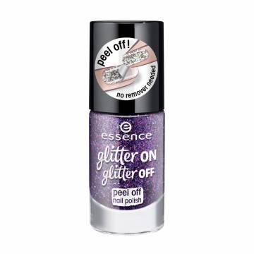 Лак для ногтей Essence Glitter On Glitter Off Peel Off Nail Polish 04 Spotlight Оn!, 8 мл Лак для ногтей Essence Glitter On Glitter Off Peel Off Nail Polish 04 Spotlight Оn!, 8 мл